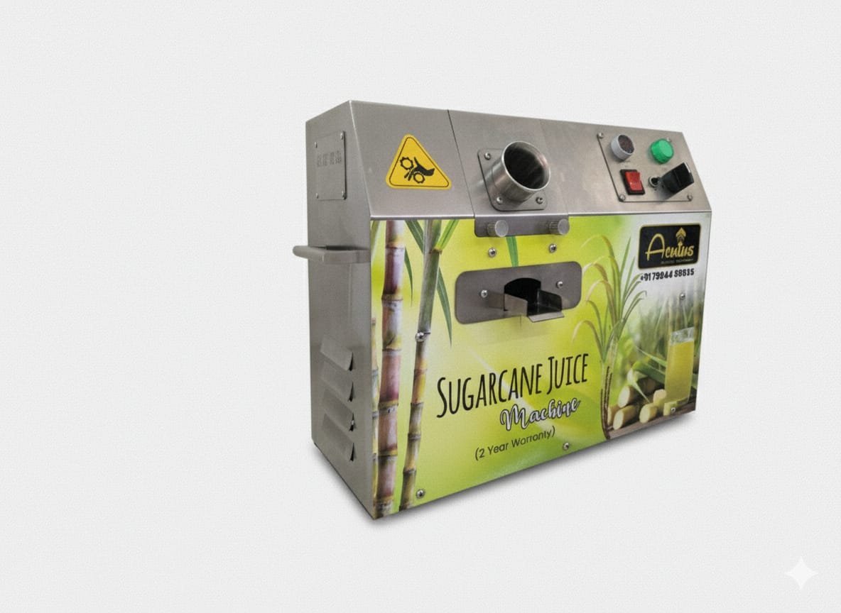 Mini Sugarcane Juice Machine, angled studio view