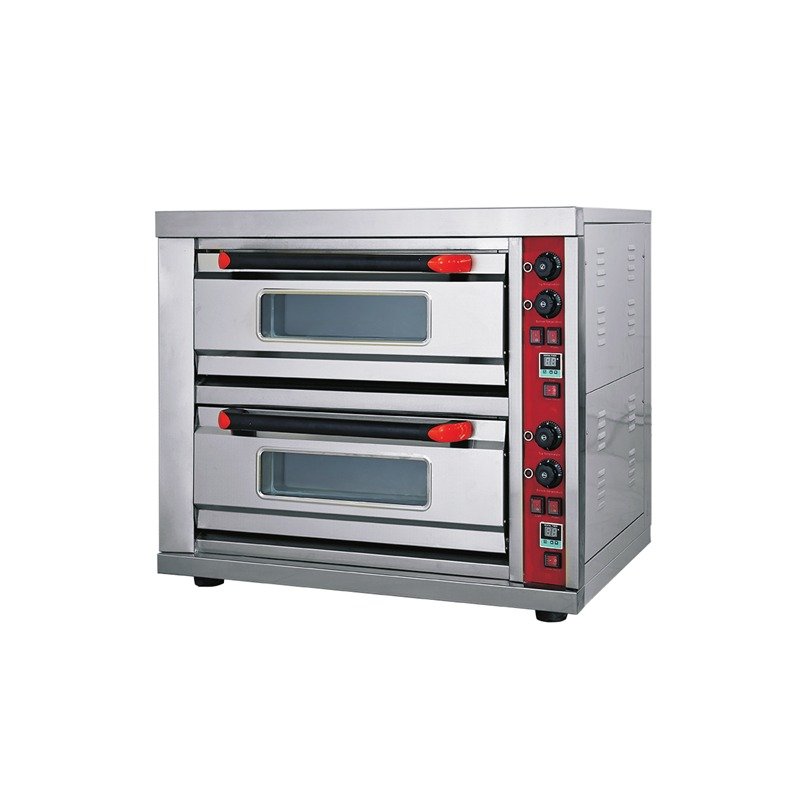Double deck pizza oven three-quarter studio view