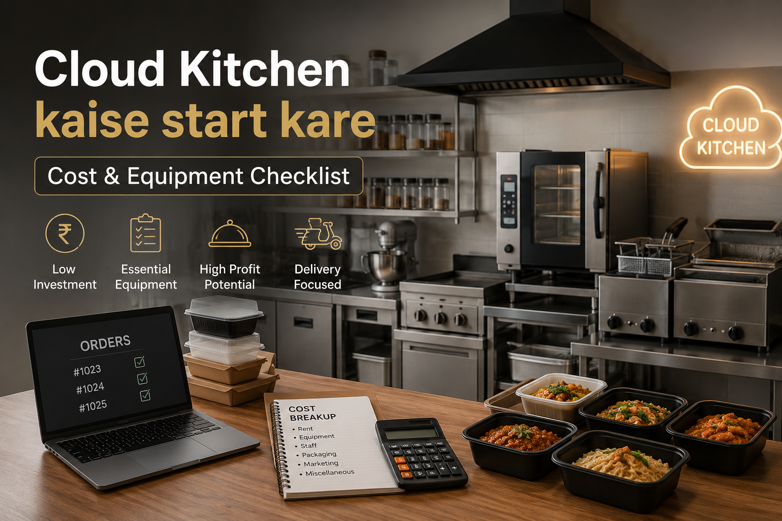 Cloud kitchen cost and equipment checklist