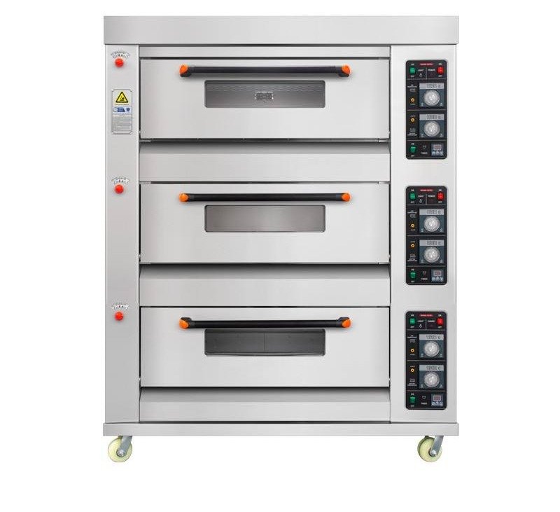 Gas Oven 3 Deck 6 Tray (GBO-36), front view