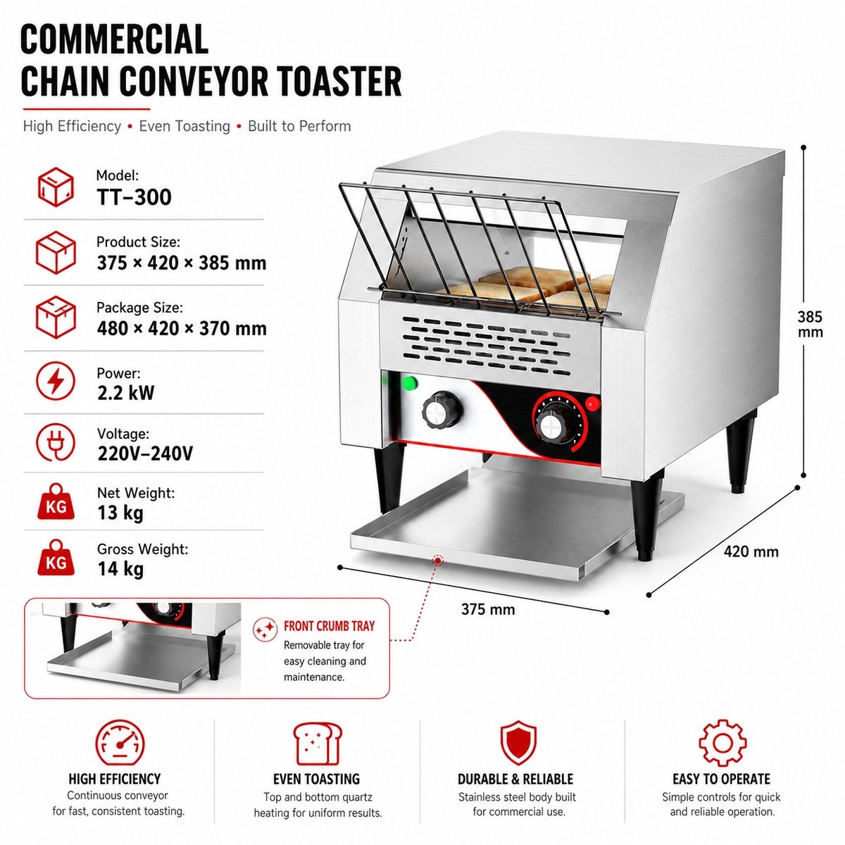 TT-300 Conveyor Toaster