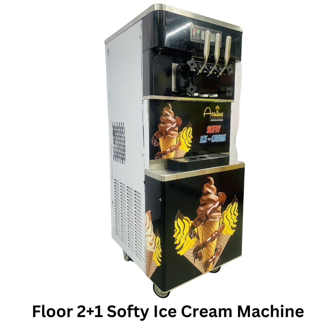 Softy Ice Cream Making Machine, Movable Floor Model